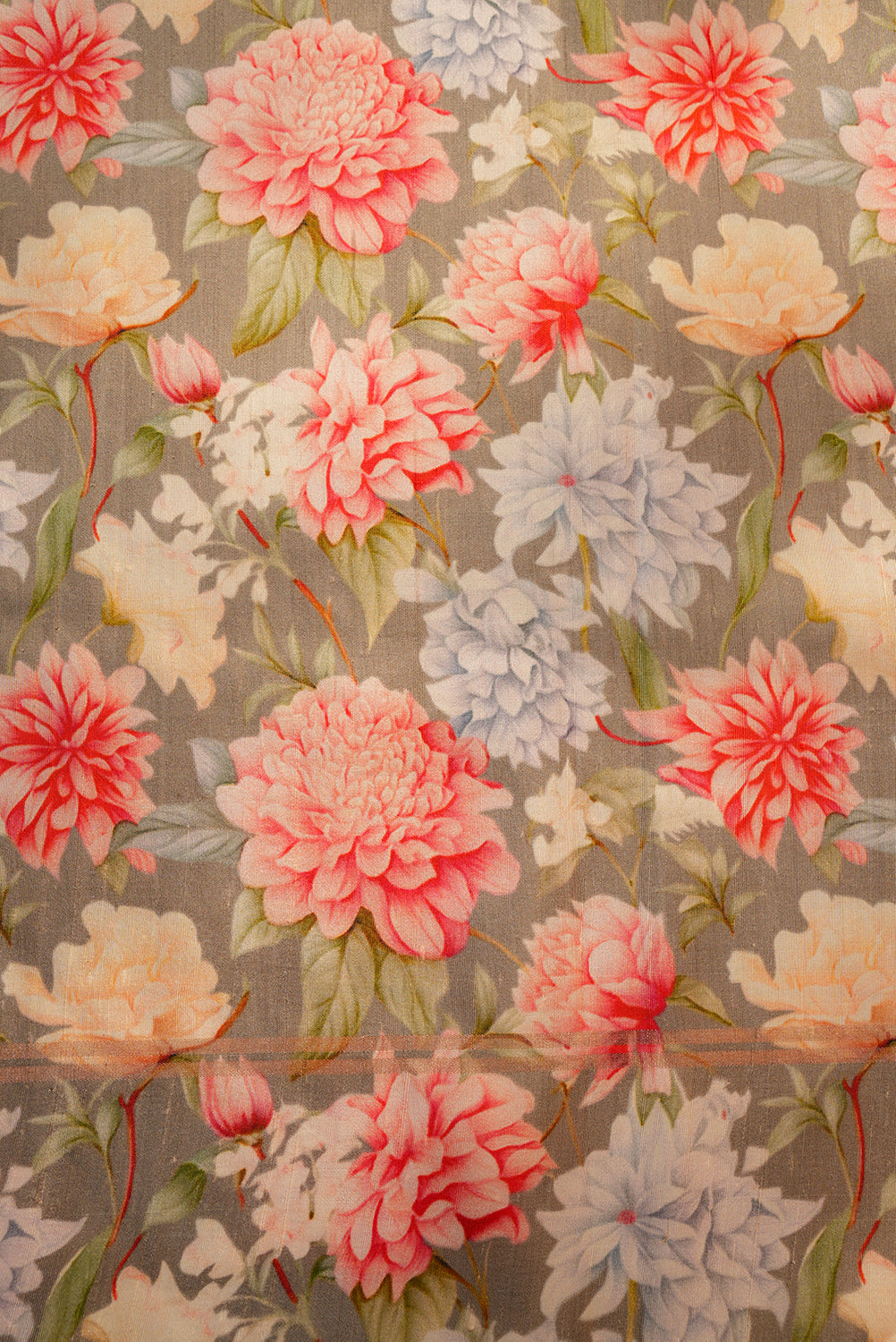 Black Pure Floral Silk Saree