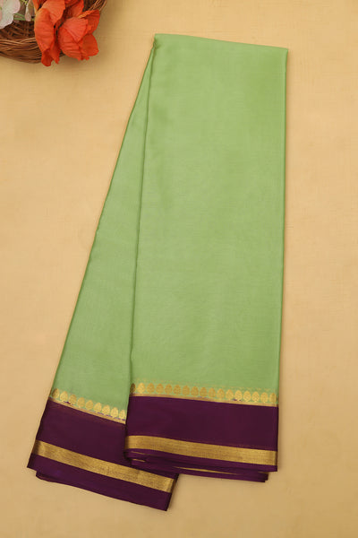 Pista Green Mysore Silk Saree