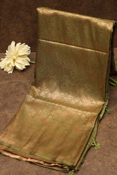 Baby Green Banaras silk saree