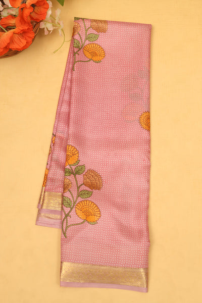 Pink Mysore Silk Saree