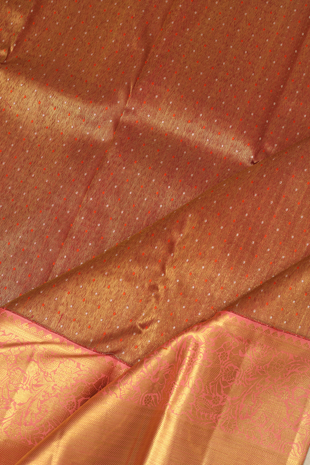 Tissues coffee brown silk saree