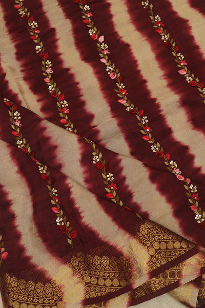 Redish dola silk saree