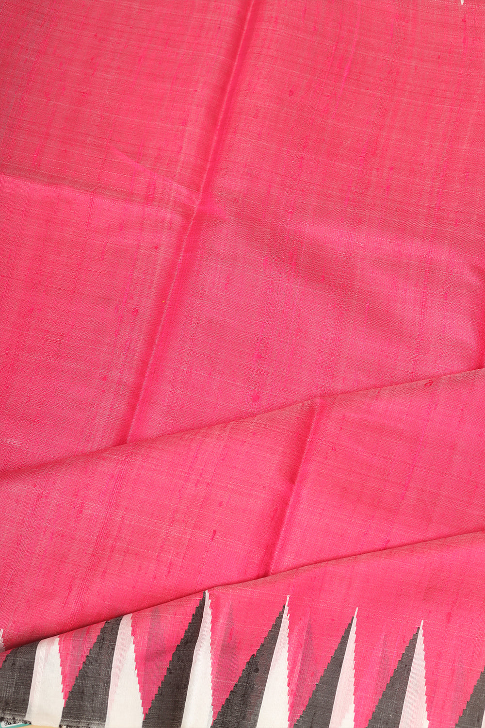 Pretty pink jute silk saree
