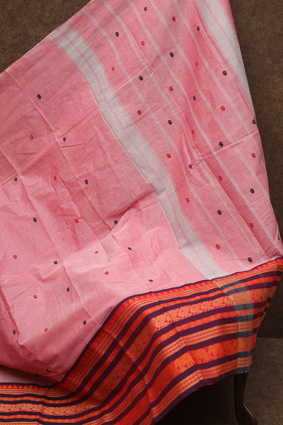 Pale pink Kanchi cotton saree