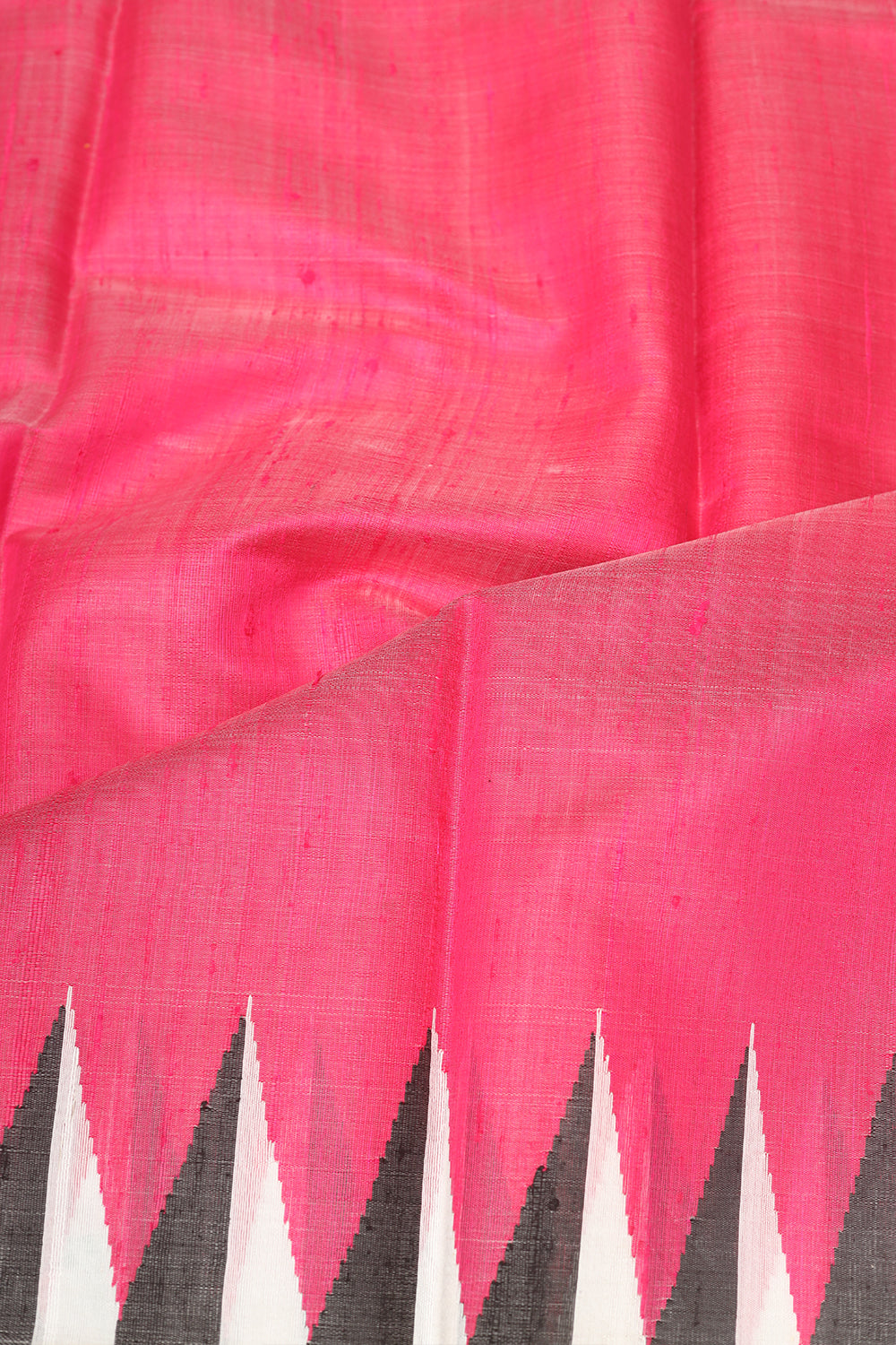 Pretty pink jute silk saree