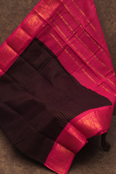 Jamun Purple & Rani Pink Cotton Saree