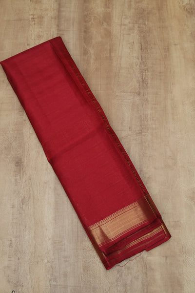 Red colour pure silk salwar material