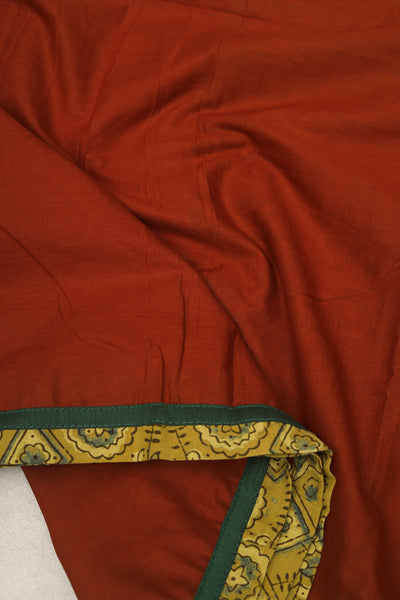 Red cotton saree