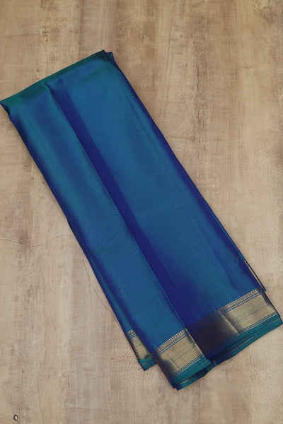 Blue colour pure silk salwar material