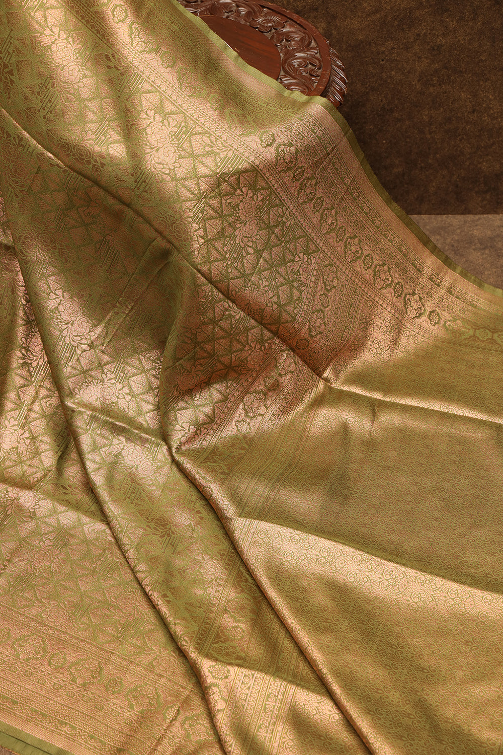 Baby Green Banaras silk saree