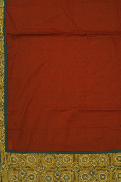 Red cotton saree