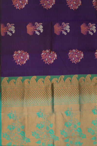 Lavender colour Silk Saree