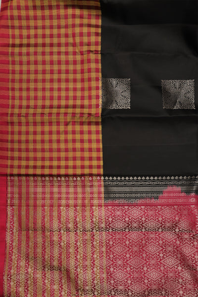Black silk saree