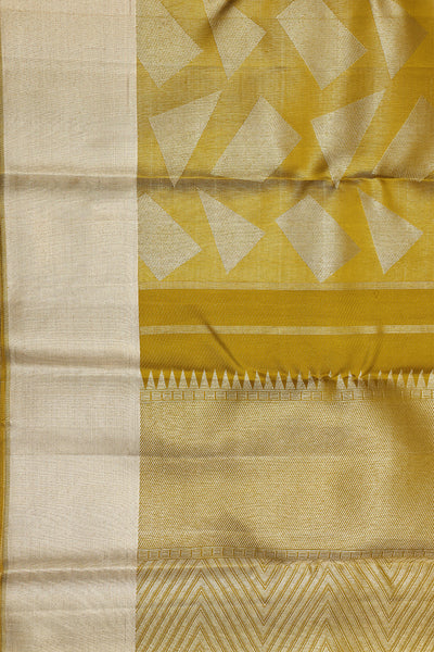 Golden mustard colour silk saree