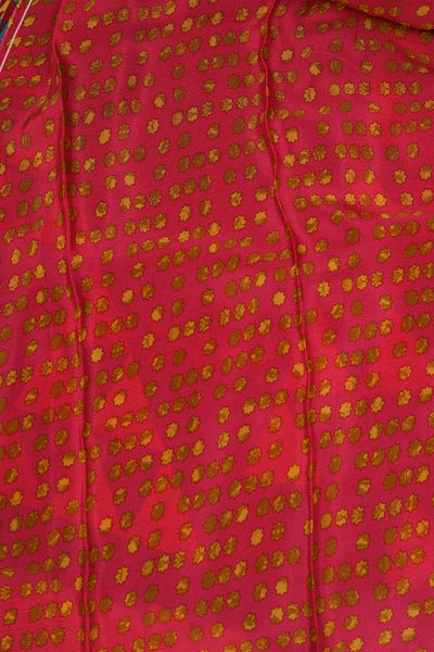 Multi colour crepe saree