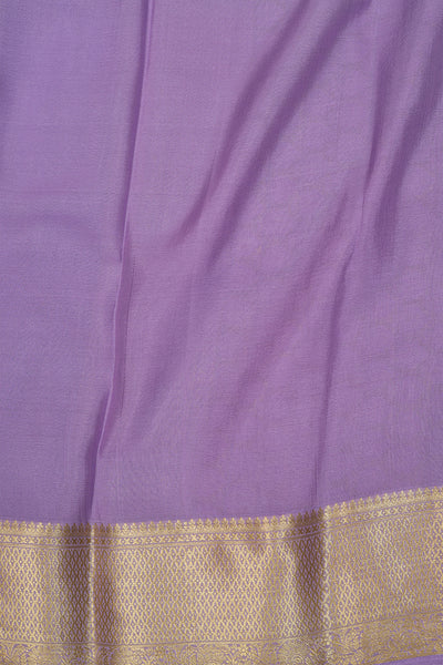 Ramar green with lavender Mysore silk saree