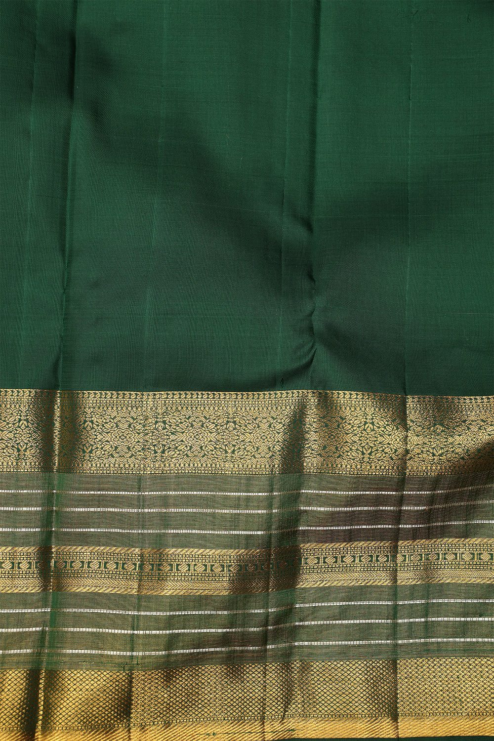 Bottle green pure kanchivaram silk saree