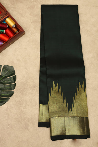Dark green colour silk saree