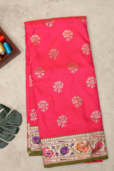 Cotton candy colour silk saree