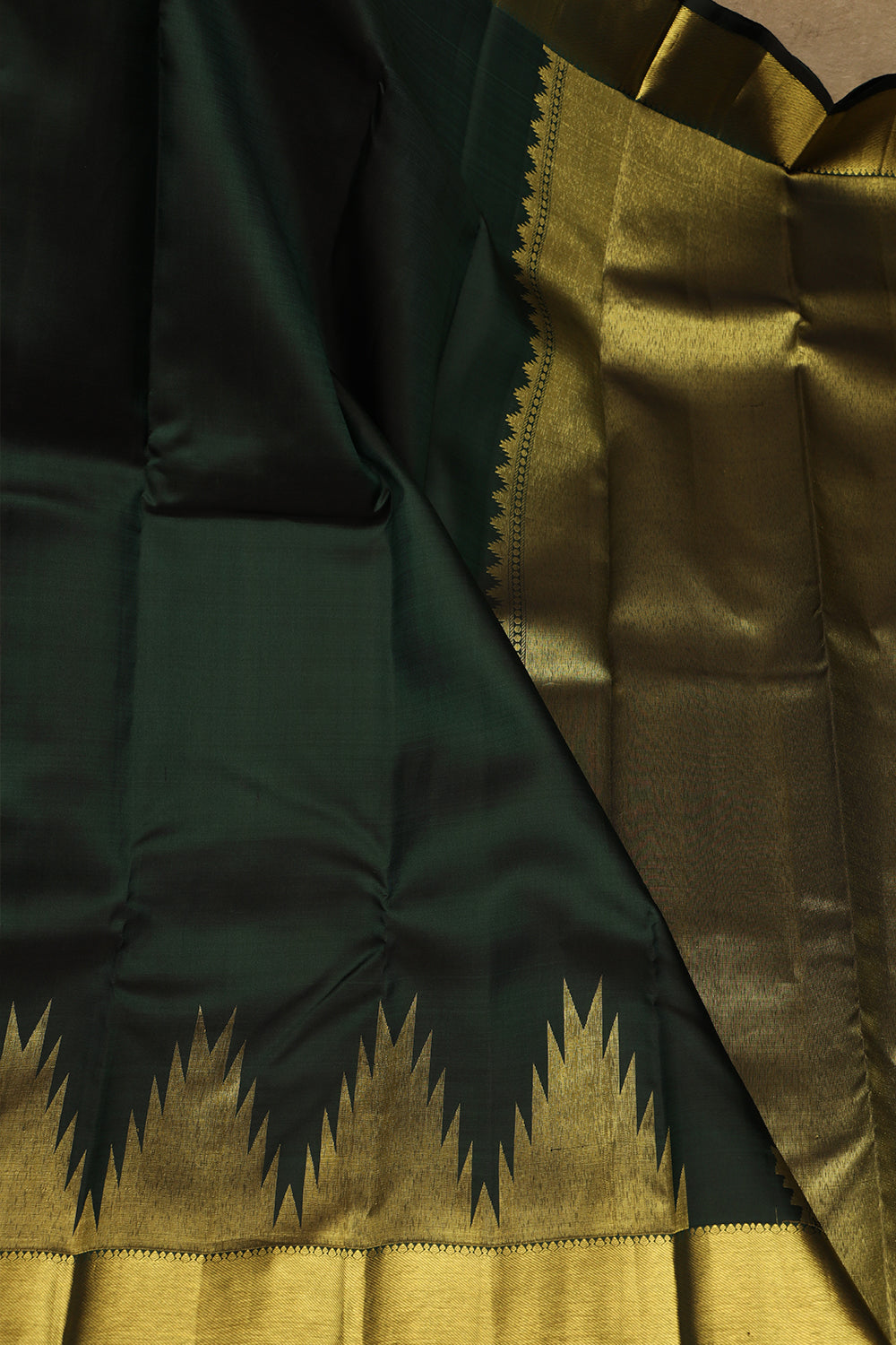 Dark green colour silk saree