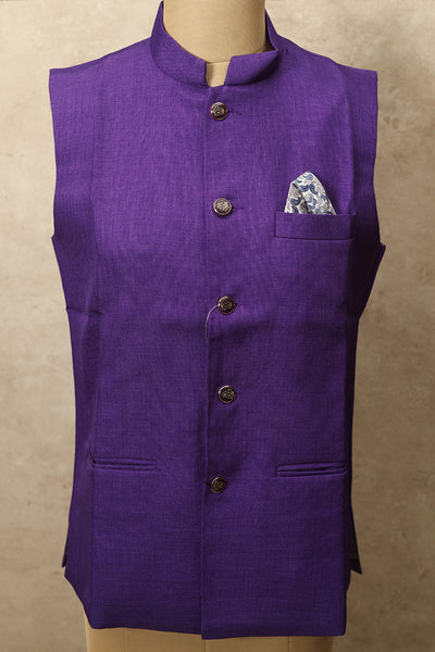 Violet silk Modi coat (Size-L)