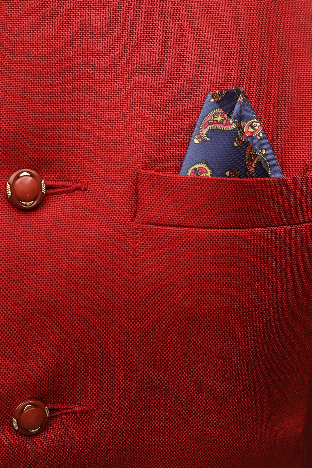 Red silk Modi coat (Size-M)