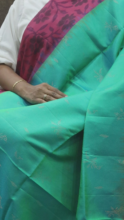 Ramar green soft silk saree