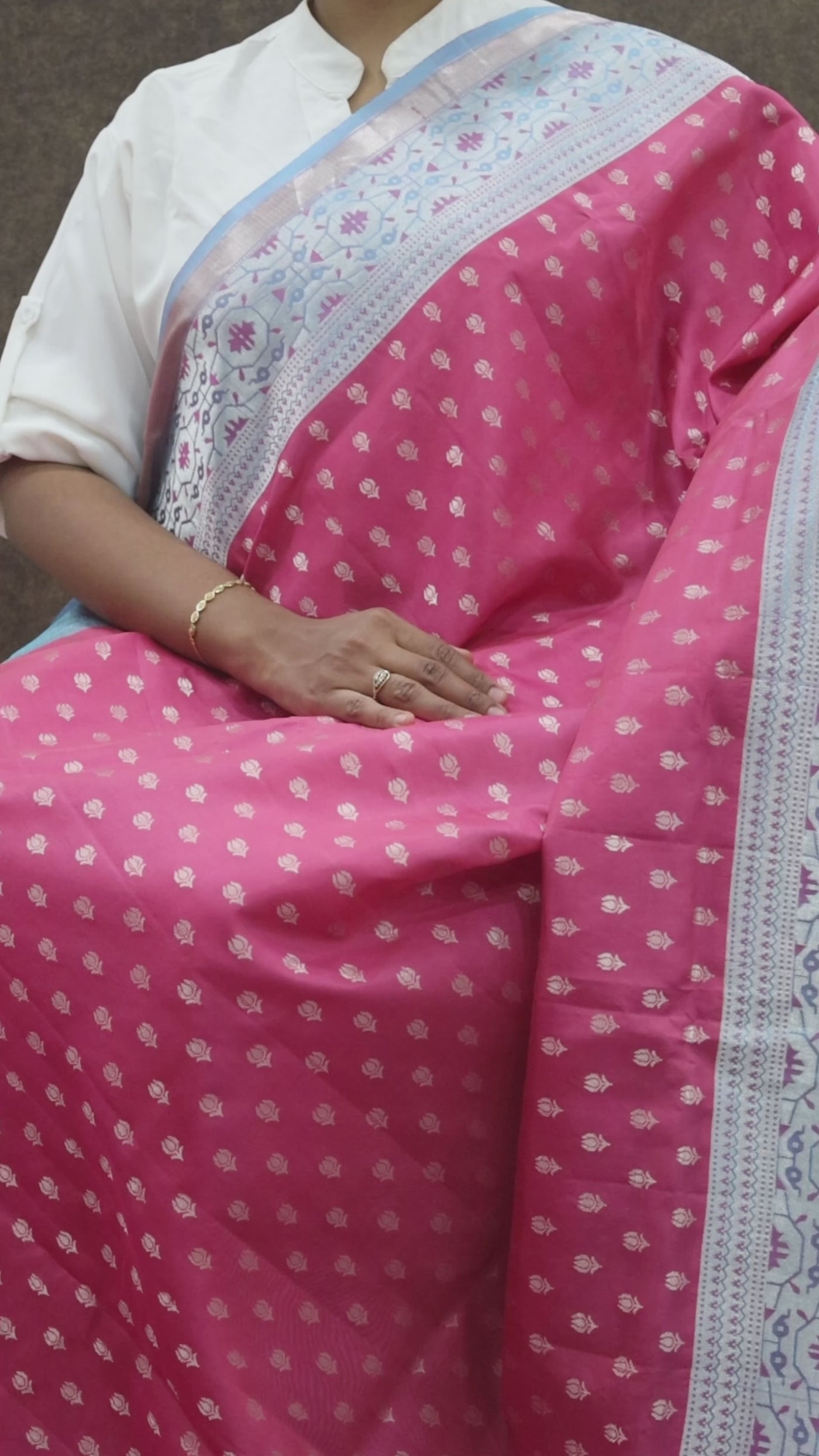 Pink soft silk saree