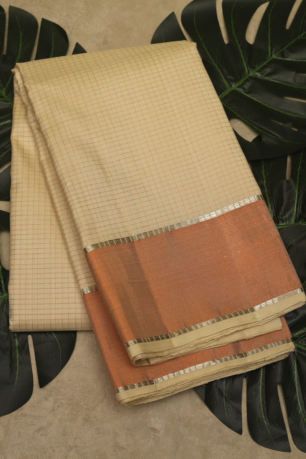 sandal pure silk dhoti (8 yards)