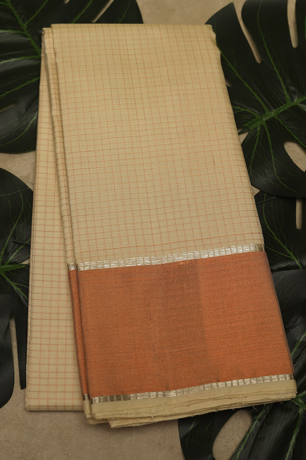 sandal pure silk dhoti (8 yards)
