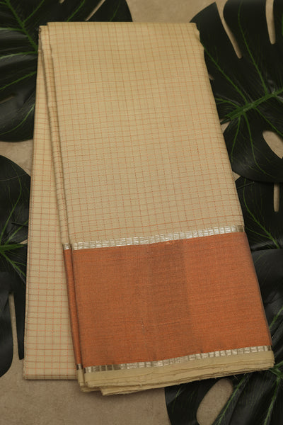 sandal pure silk dhoti (8 yards)